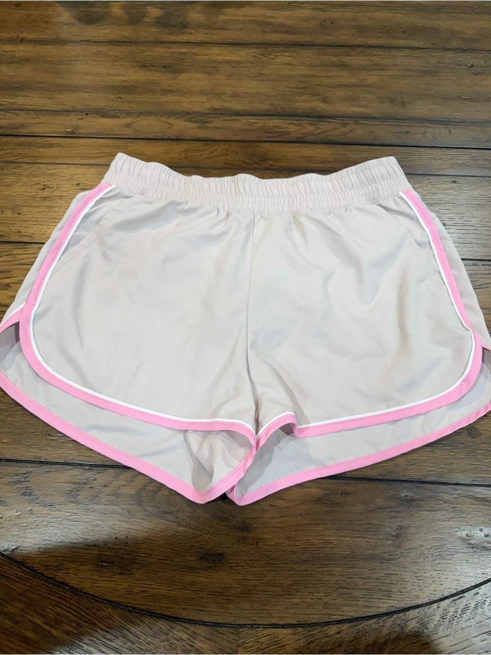 Athletic Works Light Pink Women's Athletic Shorts with Pink Trim